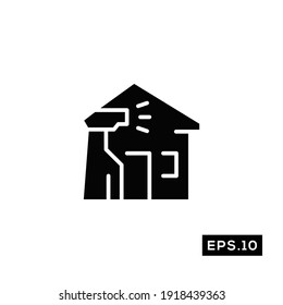 Cleaning House Icon Vector. House Keeping Symbol Vector