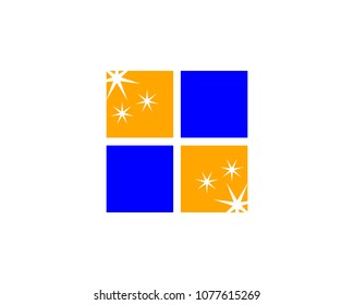 Cleaning House Icon Vector Logo Template Illustration Design