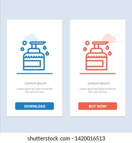 Cleaning, House, Keeping, Product, Spray  Blue and Red Download and Buy Now web Widget Card Template