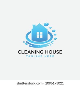 Cleaning House logo design concept, Cleaning House logo template vector