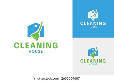 Designvorlage für das Reinigungshaus-Logo, Vektorgrafik