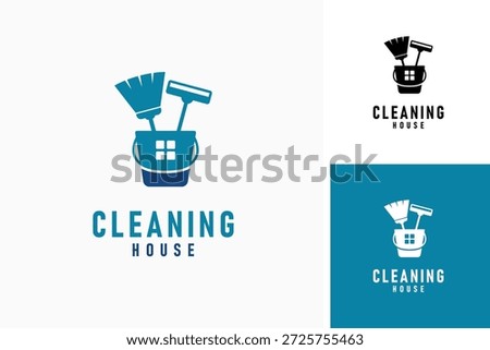 Cleaning house logo symbol icon design
