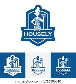 Cleaning House logo template, logo designs concept