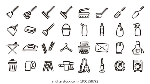 Reinigungs- und Aufzuchtsymbol (handgezeichnet)