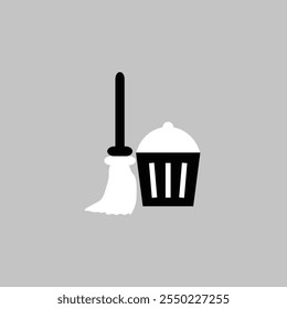 Cleaning Housekeeping Icon, Mopping Icon Vector