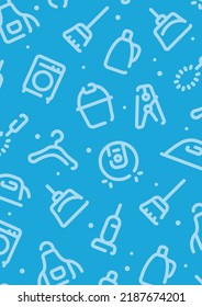 Cleaning and housekeeping pattern background for graphic design.A-size vertical.