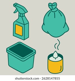 Cleaning and Hygiene Cartoon Icon