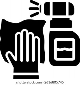 Cleaning Hygiene Glyph Vector Icon Design
