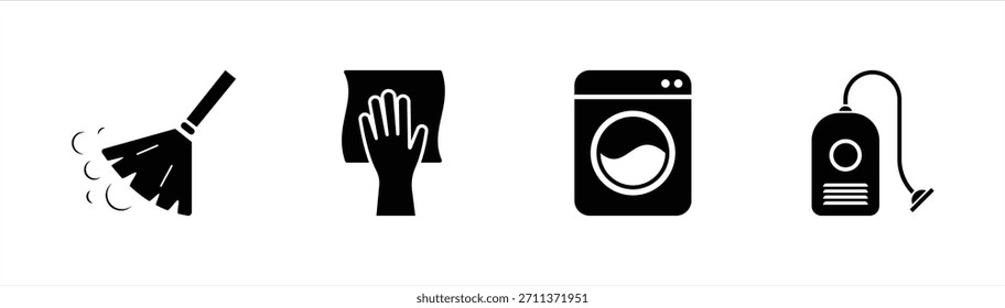 Cleaning and Hygiene Icon Set