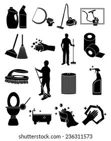 Cleaning Hygiene Icons Set