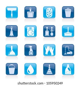 Cleaning and hygiene icons - vector icon set