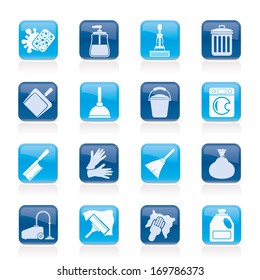 Cleaning and hygiene icons - vector icon set