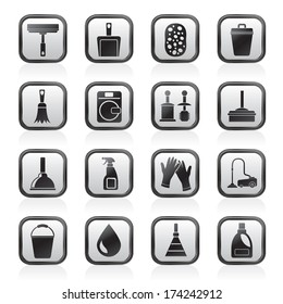 Cleaning and hygiene icons - vector icon set