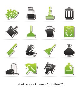 Cleaning and hygiene icons - vector icon set