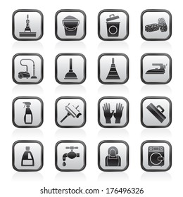 Cleaning and hygiene icons - vector icon set