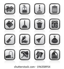 Cleaning and hygiene icons - vector icon set