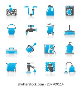Iconos de limpieza e higiene - conjunto de iconos de Vector, creado para aplicaciones impresas, móviles y de Web