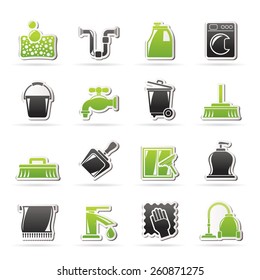 Cleaning and hygiene icons - vector icon set, Created For Print, Mobile and Web  Applications