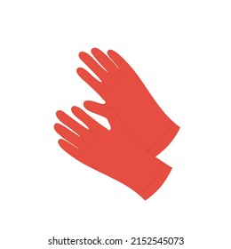 Cleaning hygiene protection gloves. Housework equipment and working tools vector illustration