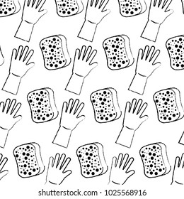 cleaning hygiene sponge and gloves wallpaper