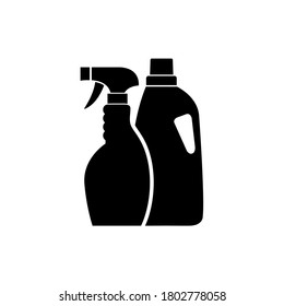 Cleaning icon, cleaning company, logo isolated on white background