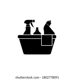 Cleaning icon, cleaning company, logo isolated on white background