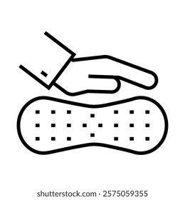 Cleaning Icon Depicting Hand with Sponge for Hygiene and Sanitation