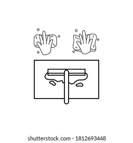 plantilla de diseño de icono de limpieza aislada