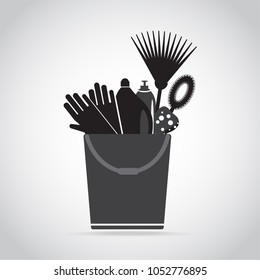 Cleaning icon. Equipment clean icon vector illustration