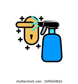 Icono de limpieza. Ilustración de elemento gráfico con estilo diferente en fondo blanco. Ilustración vectorial. 