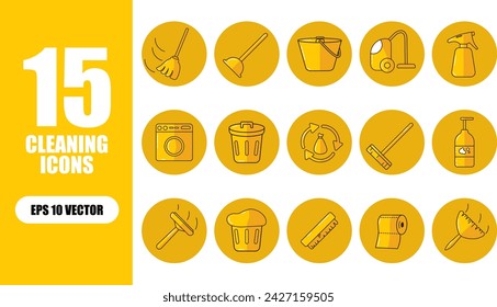 Cleaning Icon Illustration Collection Set