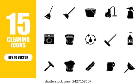 Cleaning Icon Illustration Collection Set