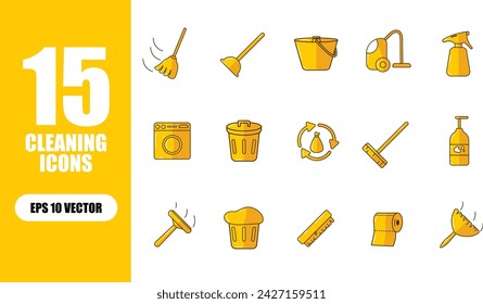 Cleaning Icon Illustration Collection Set