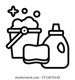 Cleaning Icon Line Style Vector Illustration