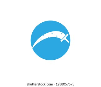 Cleaning icon logo template vector