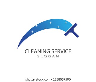 Cleaning icon logo template vector
