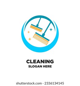 Cleaning icon logo vector design