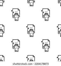 cleaning icon pattern. Seamless cleaning pattern on white background.