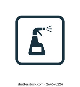 cleaning icon Rounded squares button, on white background 