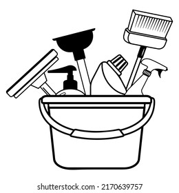 Cleaning Icon, Cleaning Service Logo,cleaning Company, Cleaning Supplies,logo,vector,silhouette,Cleaning Icon Outline