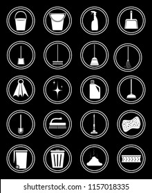 Cleaning icon set