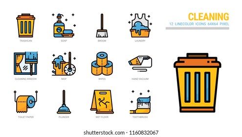 Cleaning Icon Set.
