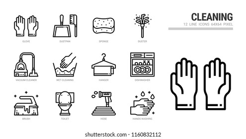 Cleaning Icon Set.