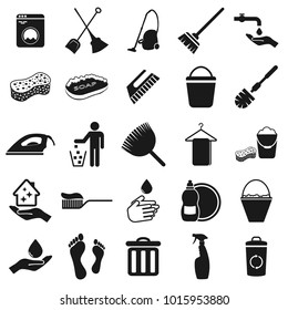 Cleaning icon set for mobile concepts and web apps.. Collection modern infographic logo and pictogram.