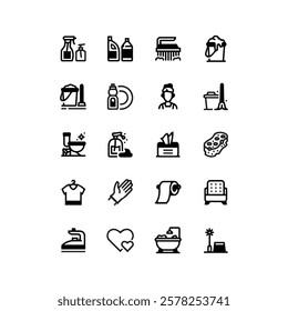 Cleaning Icon Set Vector illustration