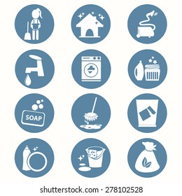 cleaning icon set vector illustration