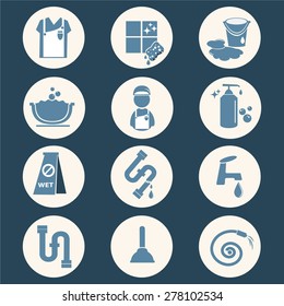 cleaning icon set vector illustration
