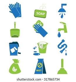 cleaning icon set vector illustration