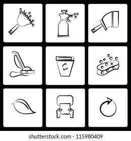 Cleaning icon set,Vector