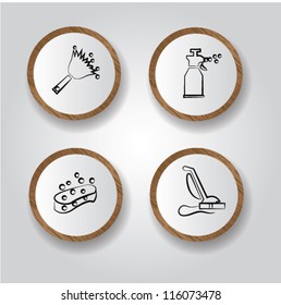 Cleaning icon set,Vector